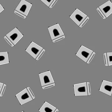 Seamless pattern destroy cut shredder cartoon vector Stock Illustration