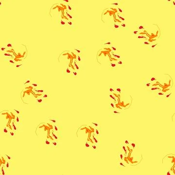 Seamless pattern destruction liquid lava cartoon vector Stock Illustration