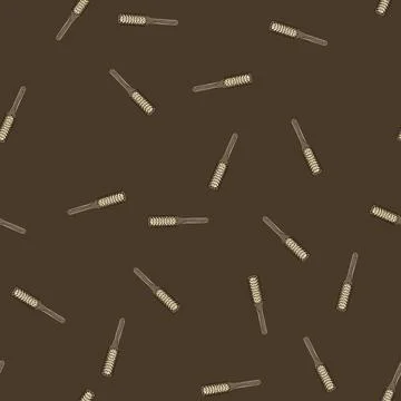 Seamless pattern detangle hair brush wooden cartoon vector Illustrazione stock