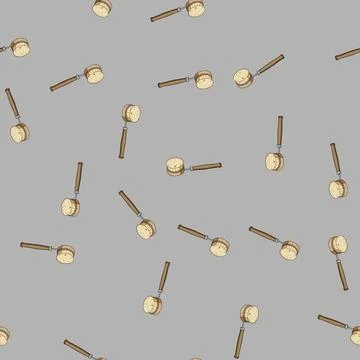 Seamless pattern detangle mushroom brush cartoon vector イラスト素材