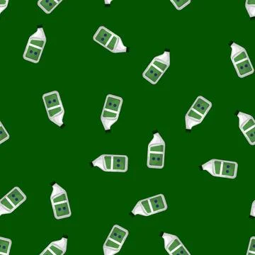 Seamless pattern detergent toilet cleaner cartoon vector Stockillustratie