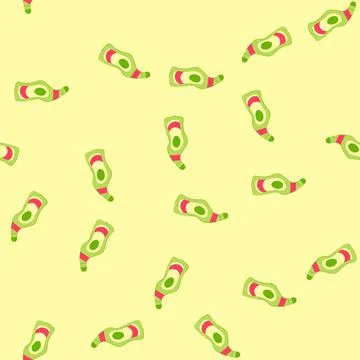 Seamless pattern detergent toilet cleaner cartoon vector Stock Illustration