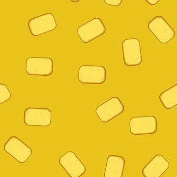 Seamless pattern detergent yellow sponge cartoon vector Stock Illustration