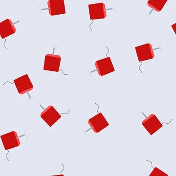 Seamless pattern detonation tnt bomb cartoon vector Stock Illustration