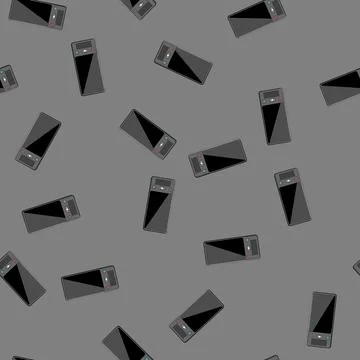 Seamless pattern device electronic translator cartoon vector Stock Illustration