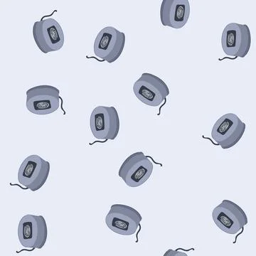 Seamless pattern device fingerprint scanner cartoon vector Stock Illustration