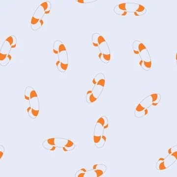 Seamless pattern device lifebuoy cartoon vector 스톡 일러스트