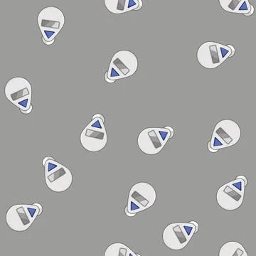 Seamless pattern device shower timer cartoon vector Stock Illustration
