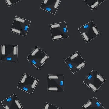 Seamless pattern device smart weights cartoon vector Stock Illustration