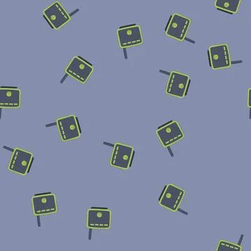 Seamless pattern device travel router cartoon vector Stock Illustration