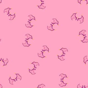 Seamless pattern devil wings dragon cartoon vector 库存插图