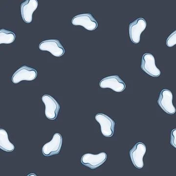 Seamless pattern dew water drops cartoon vector Illustrazione stock