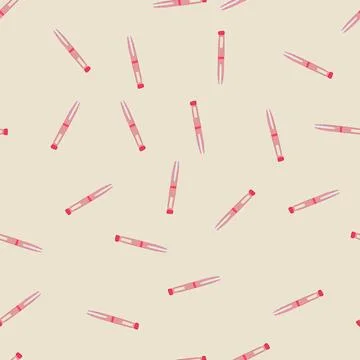 Seamless pattern diabetes insulin pen cartoon vector Stock Illustration