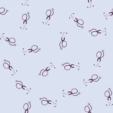 Seamless pattern diagnosis stethoscope cartoon vector Illustrazione stock