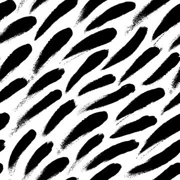 Seamless pattern with diagonal hand brush strokes. Stock Illustration