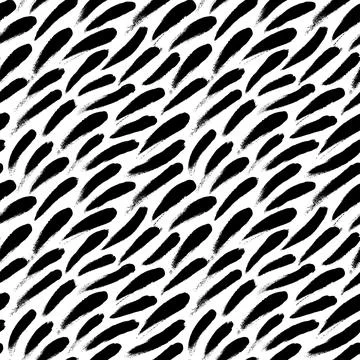 Seamless pattern with diagonal hand brush strokes. Stock Illustration