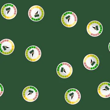 Seamless pattern dial speedometer cartoon vector Illustrazione stock