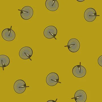 Seamless pattern dial sundial cartoon vector Illustrazione stock