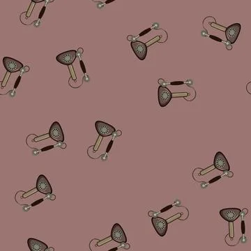 Seamless pattern dial telephone retro cartoon vector Stock Illustration
