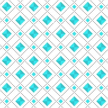 Seamless pattern with diamonds and circles. Casual texture Stock Illustration