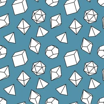 Seamless pattern of dice for board games. Stock Illustration