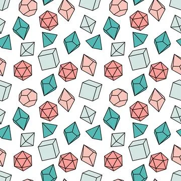 Seamless pattern of dice for board games. Stock Illustration