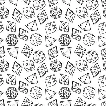 Seamless pattern of dice for board games. Stock Illustration
