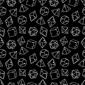 Seamless pattern of dice for board games. Stock Illustration