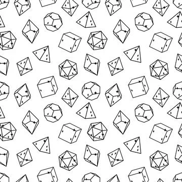 Seamless pattern of dice for board games. Stock Illustration