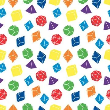 Seamless pattern of dice for board games. Stock Illustration