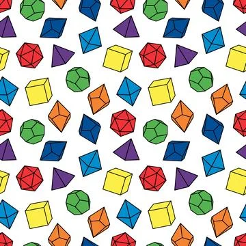 Seamless pattern of dice for board games. Stock Illustration