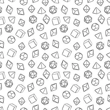 Seamless pattern of dice for board games. Stock Illustration