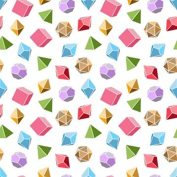 Seamless pattern of dice for board games. Stock Illustration