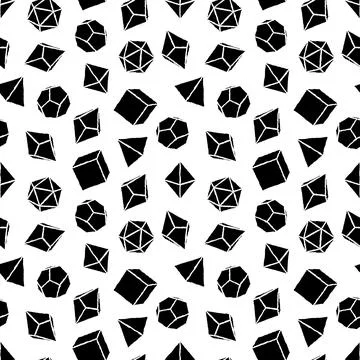 Seamless pattern of dice for board games. Stock Illustration