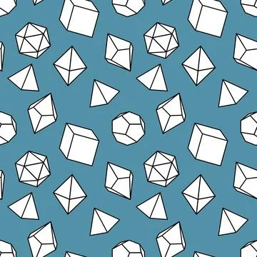 Seamless pattern of dice for board games. Stock Illustration