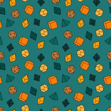 Seamless pattern of dice for board games. Stock Illustration