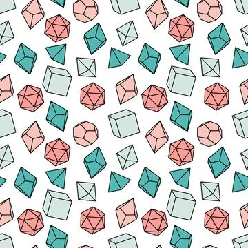 Seamless pattern of dice for board games. Stock Illustration