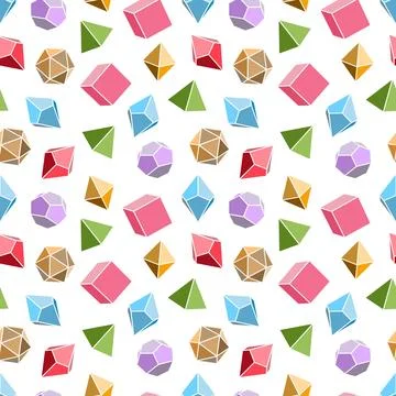 Seamless pattern of dice for board games. Stock Illustration