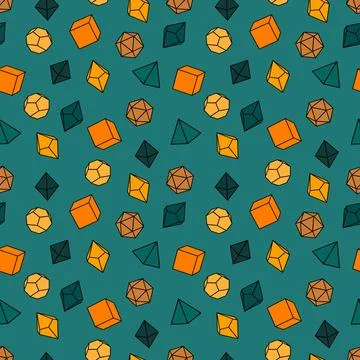 Seamless pattern of dice for board games. Stock Illustration
