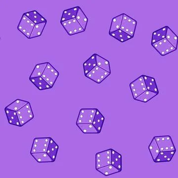Seamless pattern die dice cartoon vector Stock Illustration