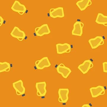 Seamless pattern diesel fuel can cartoon vector Stock Illustration