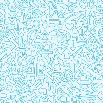 Seamless pattern with different arrows. Stock Illustration