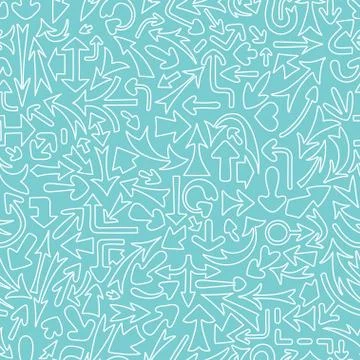 Seamless pattern with different arrows. Stock Illustration