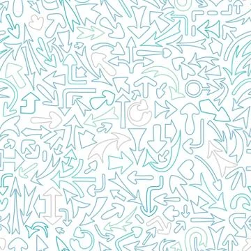 Seamless pattern with different arrows. Stock Illustration