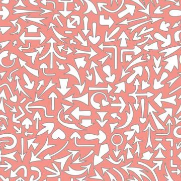 Seamless pattern with different arrows. Stock Illustration