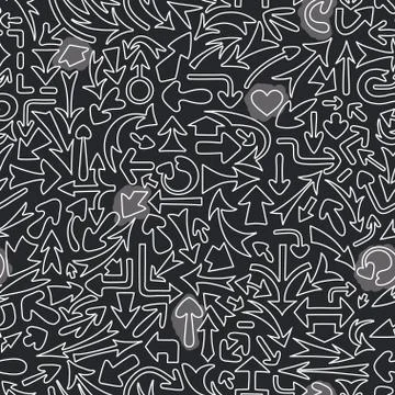 Seamless pattern with different arrows. Stock Illustration