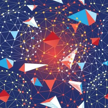 Seamless pattern of different geometry elements イラスト素材