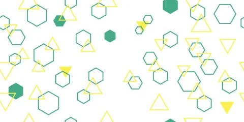 Seamless pattern from different poligons. Triangles and hexagons. Stock Illustration