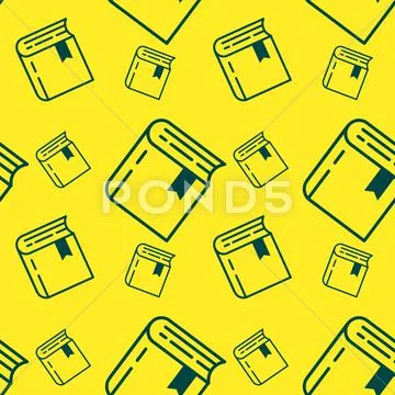 Seamless pattern of different sizes books Stock-Illustration