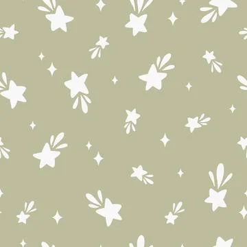 Seamless pattern with different stars. Creative kids texture for fabric Stock Illustration
